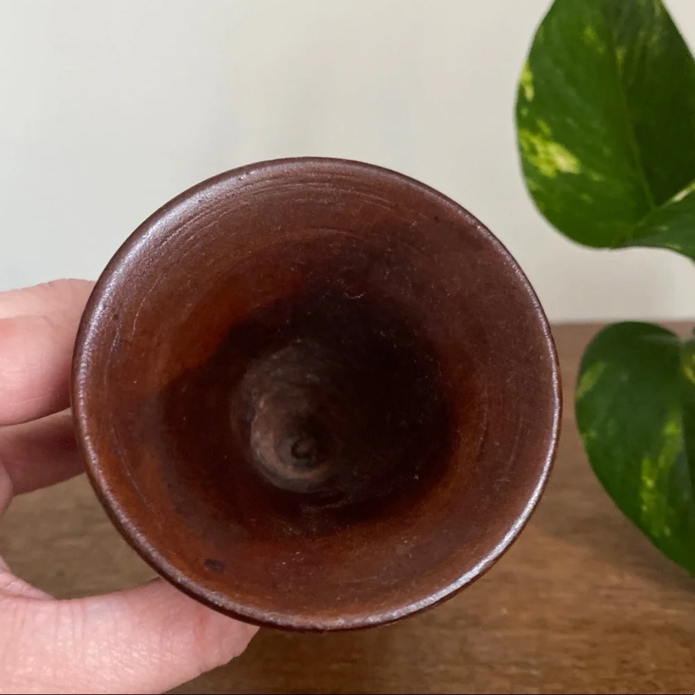 Hand Carved Wooden Vase, Decorative Wood Vases, Vintage Handmade Home Decor - Picture 3 of 4